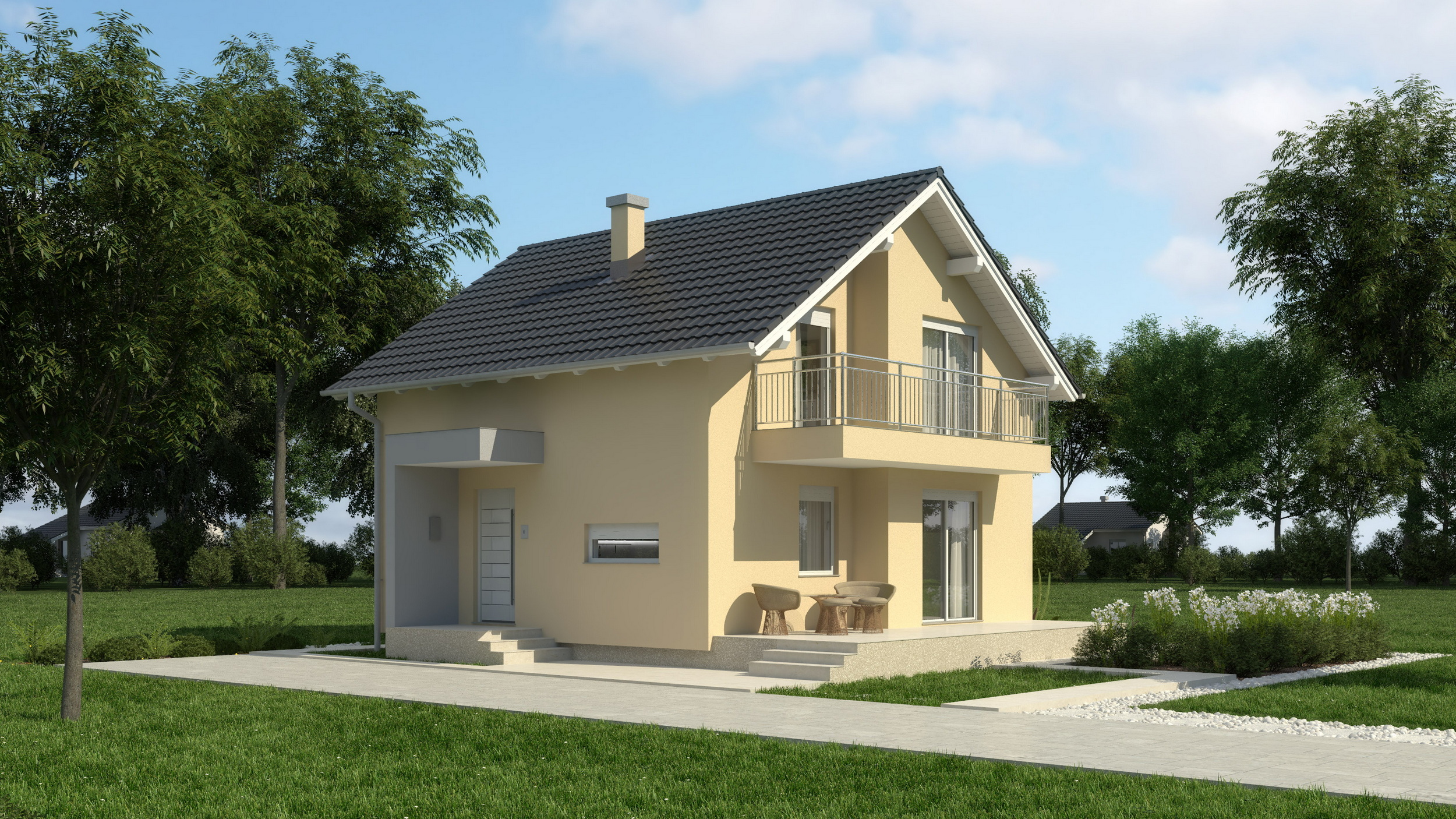 Montažna kuća Alma – kuća s potkrovljem 110 m²
