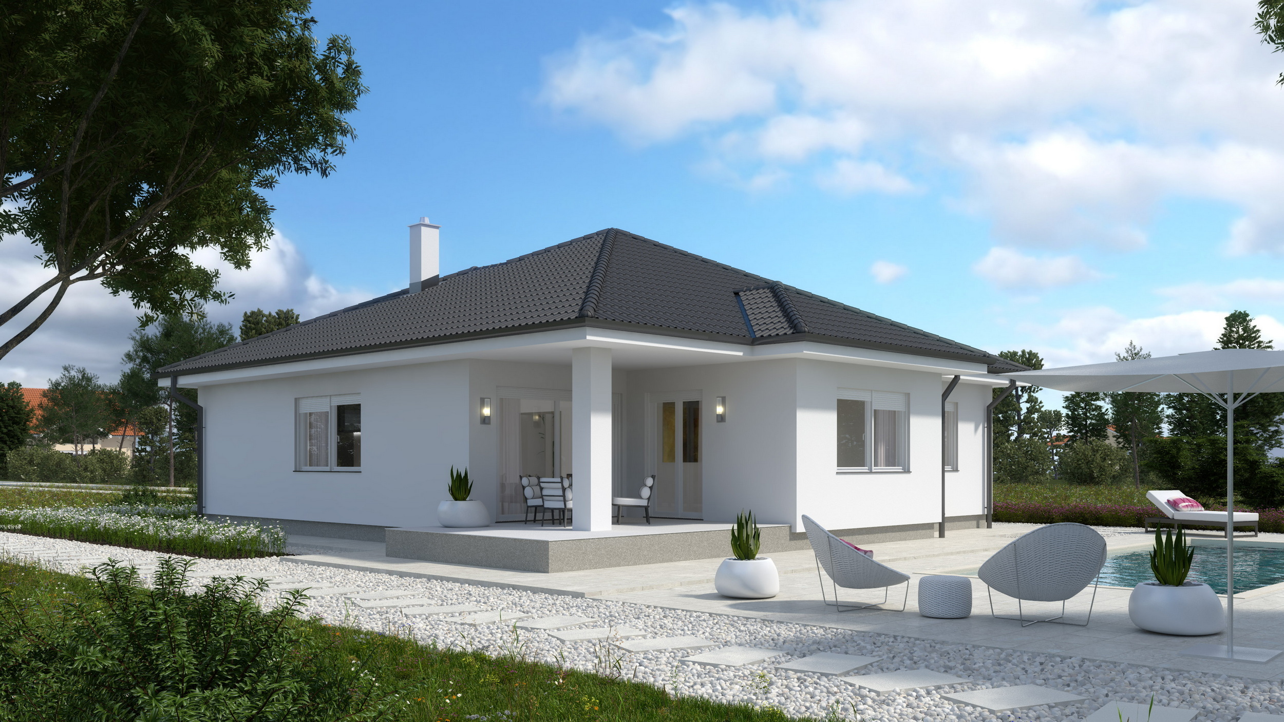 Montažna kuća Claudia – prizemnica 125 m²